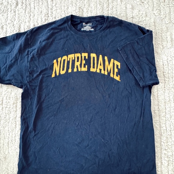 Champion Navy Blue Notre Dame Tee - Picture 1 of 2